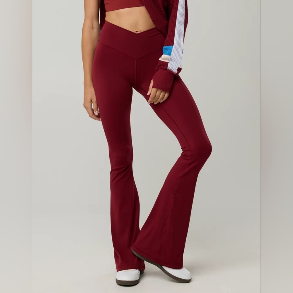 Aerie High Rise Real Me Crossover Flare